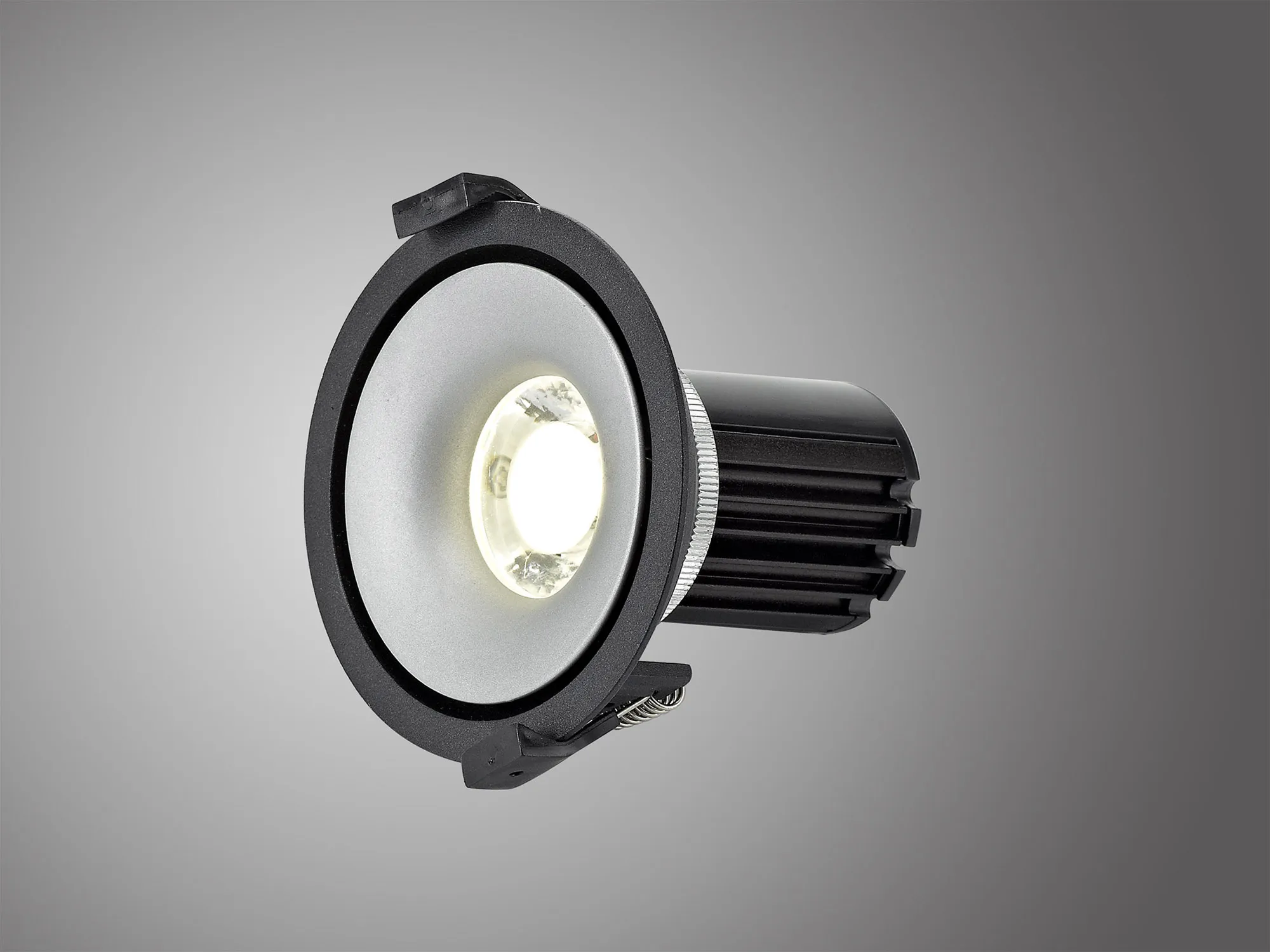 Bolor 10 Tridonic Powered 10W 4000K 810lm 36° CRI>90 LED Engine Black/Silver Fixed Recessed Spotlight, IP20 DM201080  Dlux Bolor 10